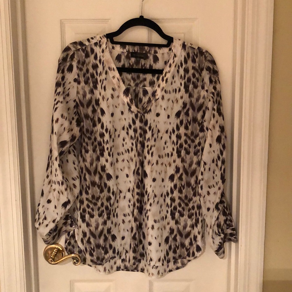 Black, gray and white leopard top from The Limited